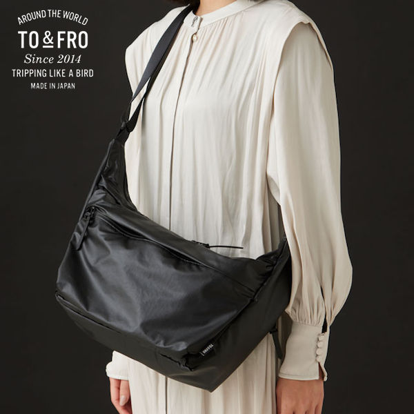 TO＆FRO SHOULDER BAG Synthetic Leather BK×BK  ショルダーバッグ シンセティックレザー ブラック×ブラック