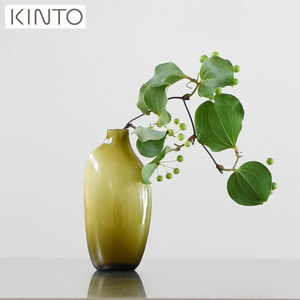 キントー 花瓶 【店内全品ポイント5倍〜10倍】KINTO SACCO ベースガラス 03 グリーン 26056 サッコ 緑 花瓶 一輪挿し キントー 2019AW