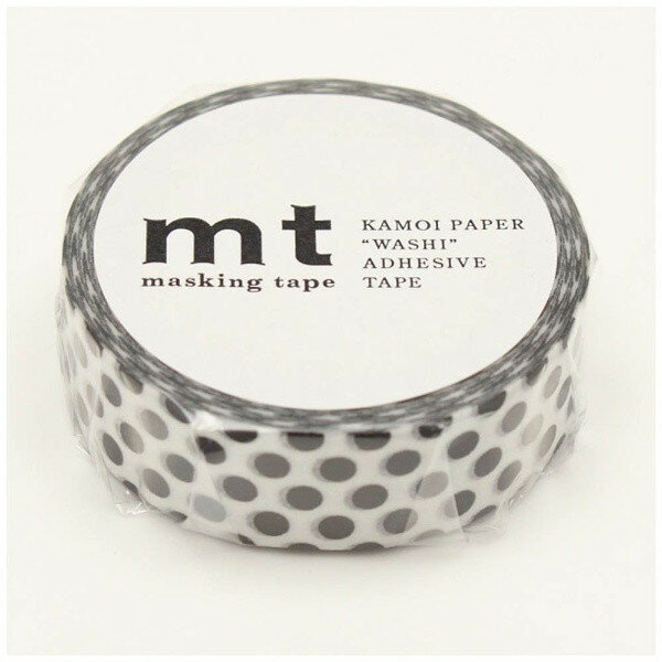【在庫限り】mt 1P ドット ブラック マスキングテープ MT01D368 カモ井加工紙