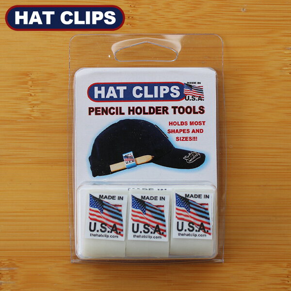 【店内全品ポイント5倍〜10倍】【長期欠品中につき 入荷次第の予約販売】HAT CLIPS 3個入(帽子に取り付けるペンホルダー) ホワイト ハットクリップ PENCIL HOLDER TOOLS GOTTA HAVE PRODUCTS USA 白