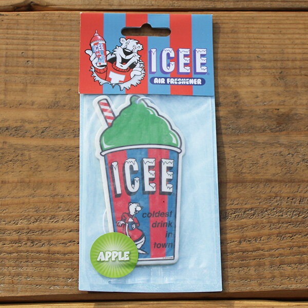 【店内全品ポイント5倍〜10倍】ICEE AIR FRESHNER GREEN(APPLE) USAグッズエアーフレッシュナー アメリカ 企業モノ