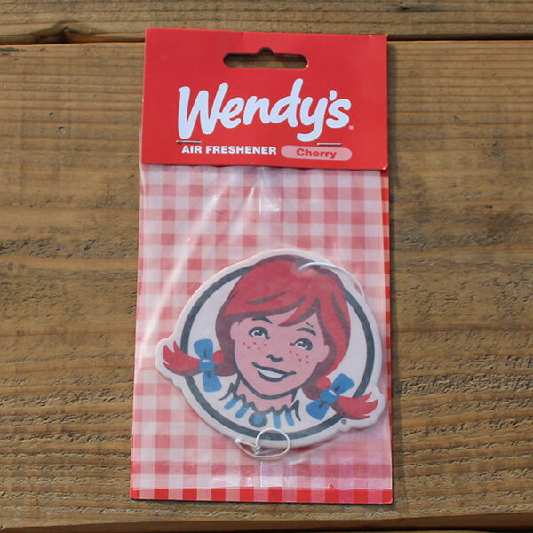 【店内全品ポイント5倍〜10倍】【在庫限り】WENDY S AIR FRESHNER WENDY CHERRY USAグッズ ファストフード エアーフレッシュナー アメリカ ウェンディーズ 企業モノ