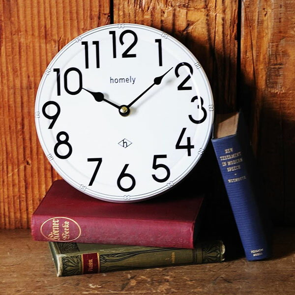 【長期欠品中につき、入荷次第の予約販売】ハットトリック WALL CLOCK ホームリー 20cm ホワイト 1J-171