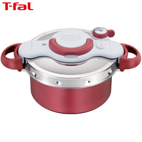 T-fal ティファール 圧力鍋 クリプソ ミニット デュオ レッド IH対応 4.2L 2~4人用 P4604236