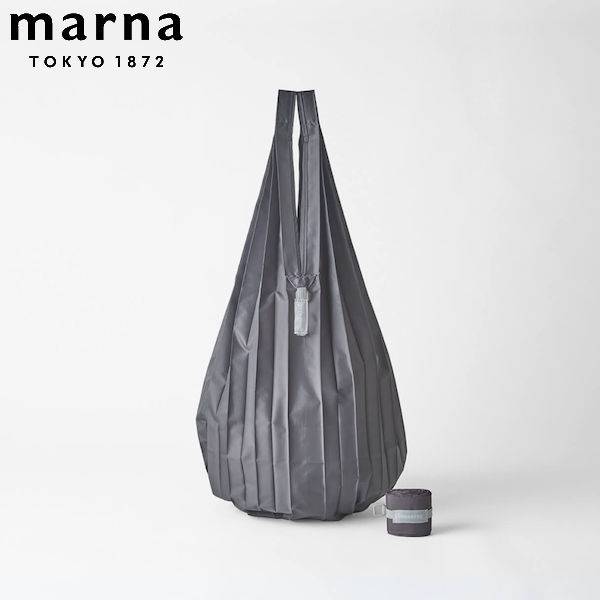 【店内全品ポイント5倍〜10倍】マーナ (marna) Shupatto ミニマルバッグDrop 12L (ブラックセサミ) シュパット エコバッグ 折りたたみ 買い物袋 (ドロップ 縦型/大容量)