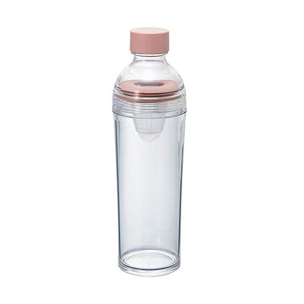 【店内全品ポイント5倍〜10倍】HARIO フィルターインボトル ポータブル 400mL スモーキーピンク 樹脂製 縦横 茶こし付き FIBP-40-SPR ハリオ