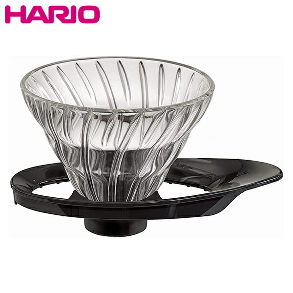 HARIO V60 耐熱ガラス透過ドリッパー 01 ブラック 1〜2杯用　VDGR-01-B ハリオ