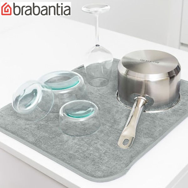 brabantia ドライングマット ミッドグレー マイクロファイバー食器乾燥マット ブラバンシア シイノ通商 D2403