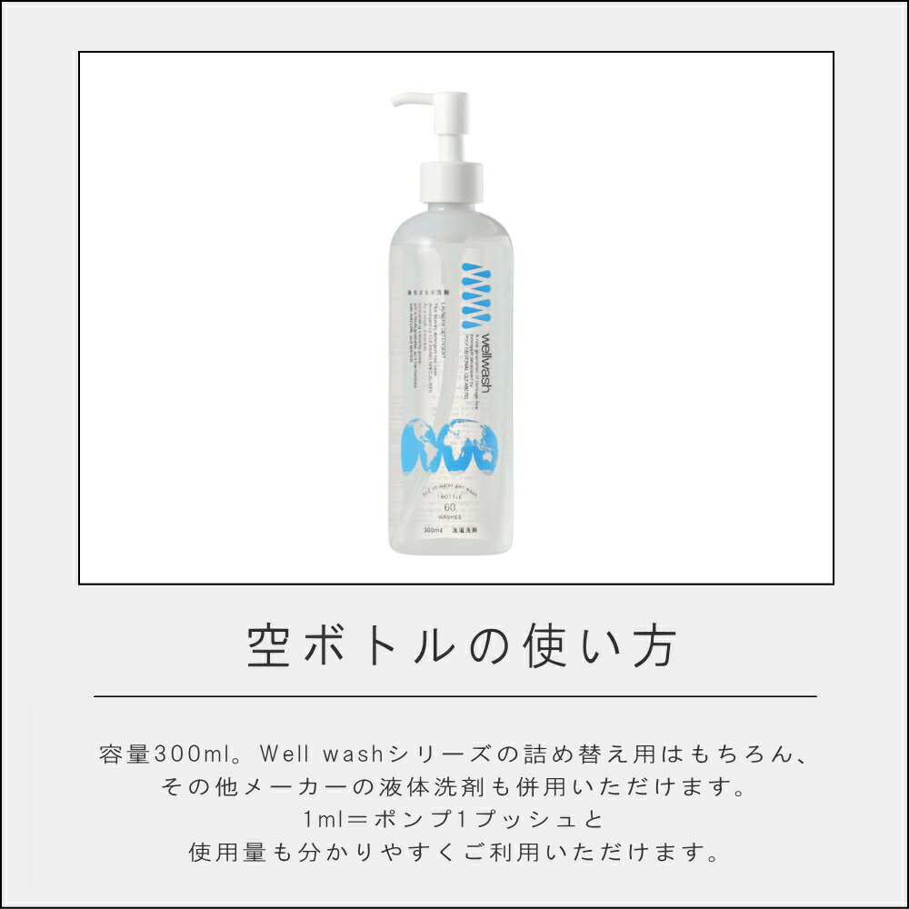 【特典付】【10％OFFクーポン】( Well wash 海をまもる洗剤 空ポンプボトル 300ml ...