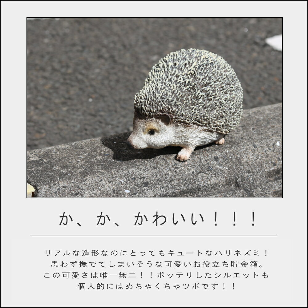 【特典付】( ハリネズミのお役立ち貯金箱 PET BANK HEDGEHOG ペットバンク ヘッジホッグ ) 貯金箱 小銭入れ アニマル かわいい インテリア おしゃれ 北欧 置き物 卓上 デスク 書斎 トイレ 玄関 リビング キッチン ゆるキャラ マンション 賃貸 ペット不可 玄関 エントランス [2]