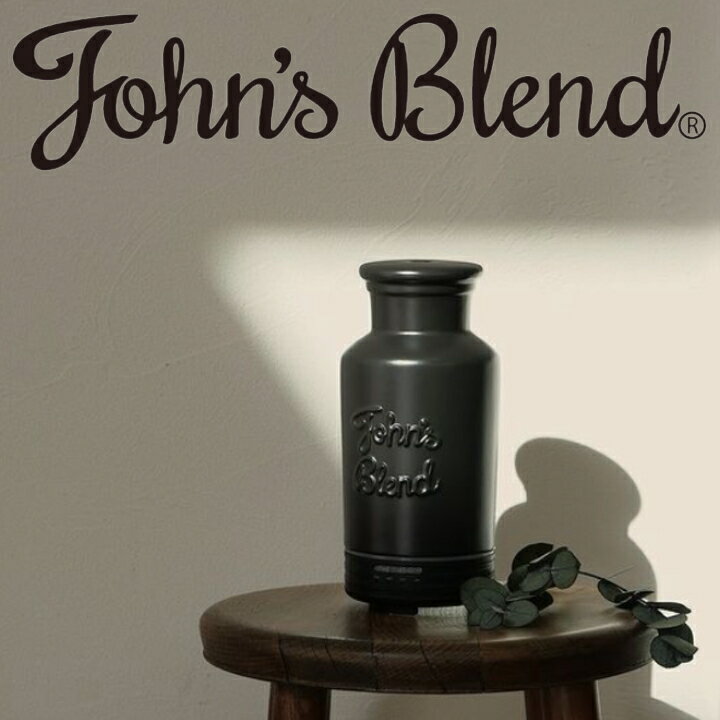 【10%OFFクーポン】( セラミック アロマ ディフューザー ジョンズブレンド ) John's Blend 黒 ブラック 卓上 芳香 アロマオイル アロマウォーター 対応 フレグランス シンプル LED おしゃれ タイマー ホワイトムスク 機械