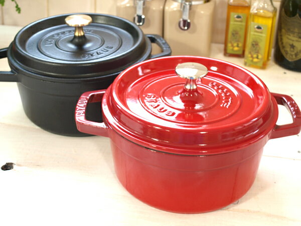 (着後レビューで500円OFFクーポン)( ピコ ココット ラウンド 20 ストウブ ) staub 正規品 正規輸入品 生涯保証 鍋 両手鍋 琺瑯 ホーロー 無水料理 IH対応 国内正規品 おしゃれ 出産 結婚