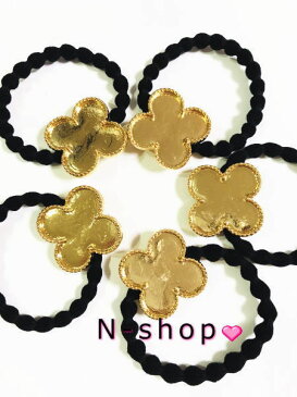 お花型 皿付きヘアゴム レジン用皿付き  ミール皿 フラワー27mm