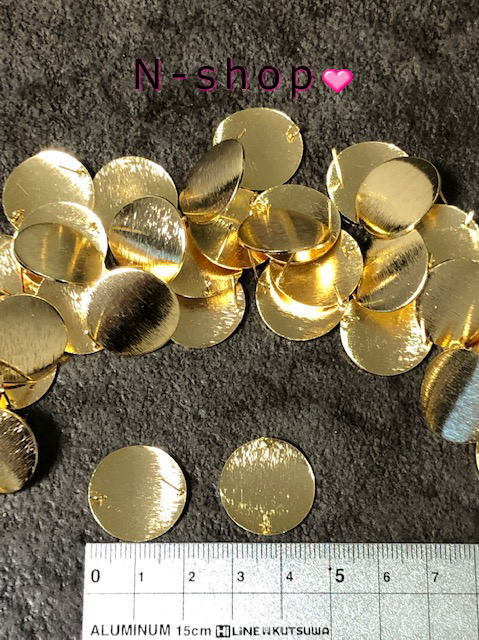 ピアス イヤリング 基本パーツ ゴールド カン付き プレートピアス