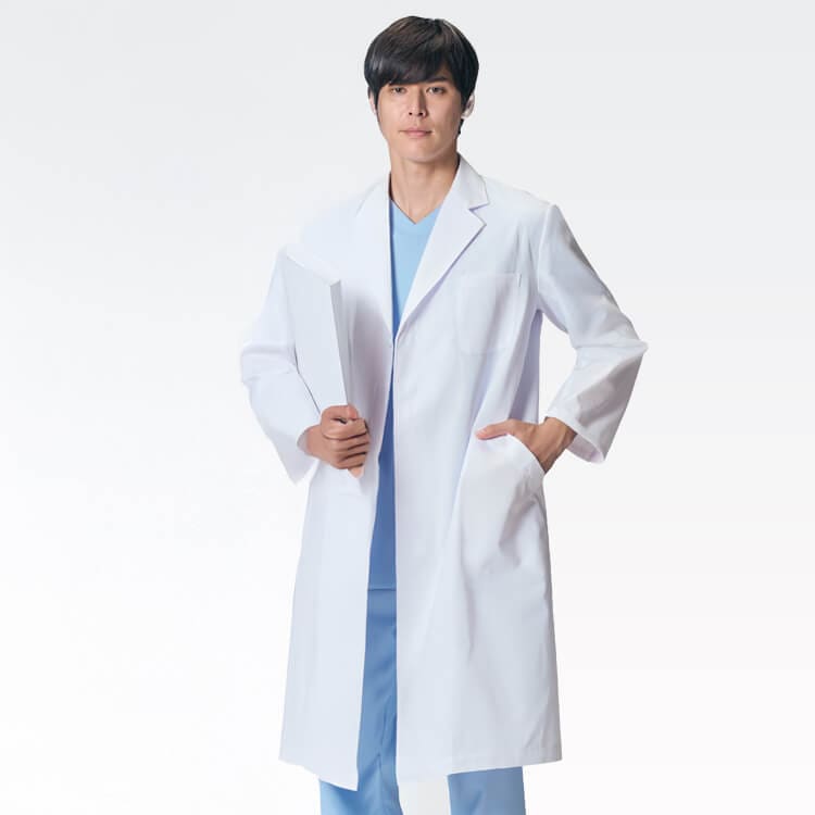 Rakuten - 【医師白衣 メンズ】吸汗速乾「シングル診察衣」ECO・SEK制菌・透け防止・制電　S〜5L / エコマーク認定
