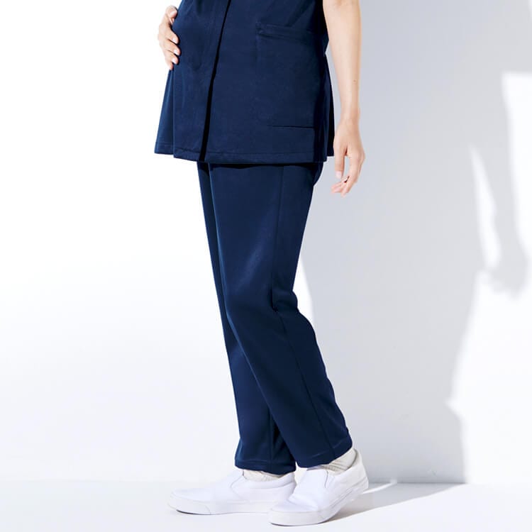 Pants - 【マタニティ ナース服パンツ】 医師 看護師 妊婦ズボン・制菌加工・ストレッチ・制電・吸汗速乾 M/L ネイビー色