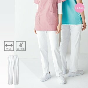 【ナース パンツ】 看護師ズボン レディース 「透け防止裏地付き」帯電防止・防汚・ストレッチ 医師/女性用