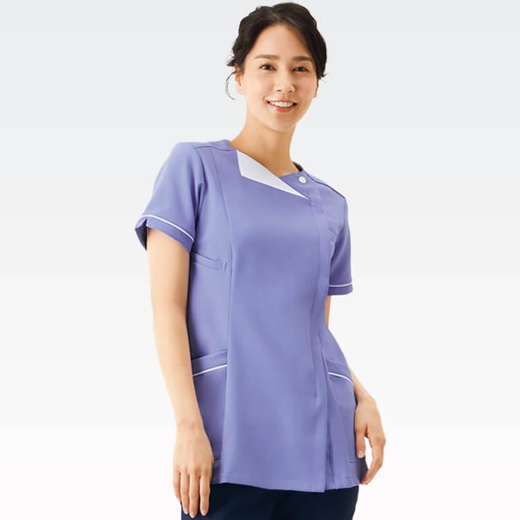 【ジップスクラブレディース/ワコール】 ファスナー仕様 S〜4L 3色　歯科助手制服...