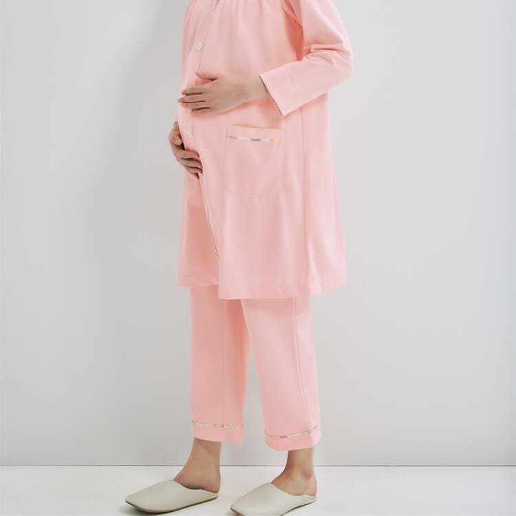 Rakuten - 【マタニティウェア 患者衣パンツ】 LAURA ASHLEY 足元に花柄のパイピング 2色 ローラアシュレイ/産婦人科入院衣ズボン