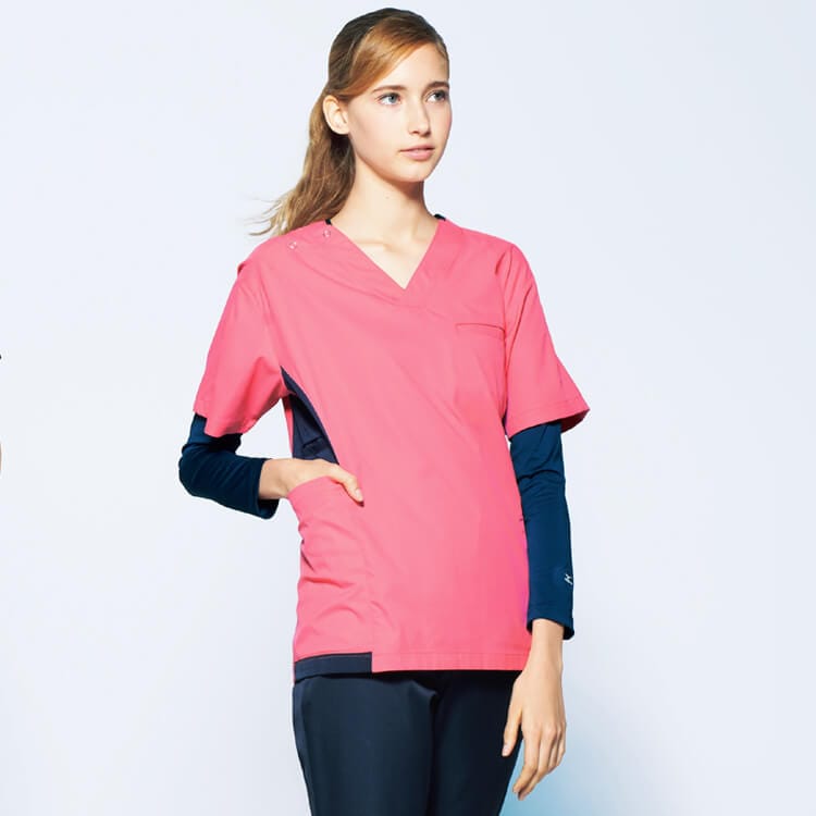 【ミズノ スクラブ 男女兼用】 MIZUNO・SEK制菌加工・ストレッチ・静電気防止 SS〜5L 5色　看護ウェア/ドクター制服