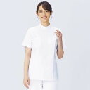 【ケーシー白衣 レディース】 KC・ボタンタイプ・ポリ65%綿35% S〜6L 看護制服/ナース服 女性用 半袖 ホワイト 360-30 KAZEN/カゼン