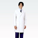【ドクターコート メンズ】 抗菌・抗ウイルス・制菌 ストレッチ 吸汗 S〜3L 薬局・調剤士 診察衣 実験白衣 男性用 長袖 ホワイト ハーフ丈 REP200-...