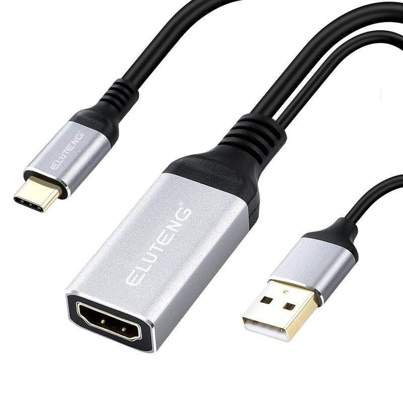 ELUTENG HDMIX  USB CIX ϊP[u 4K@60Hz USB A{[hd HDMI  ^CvC o AR X}[gOX xreal PC PS5 oCj^[ϊP[u Thunderbolt 3Ή ϊA_v^[