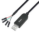 DTECH USB TTL VA ϊ P[u 3.3V PL2303 `bvZbg 4s 2.54mm sb` X RlN^ USB TTL VA Ro[^[ P[u Windows 10 8 7 XP Vista Mac