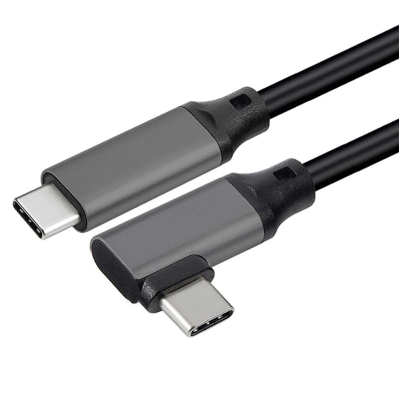 USB 3.2 Type C ケーブル L字【20Gbps転送 100w急速充電 4K@60Hz映像出力 PD3.0/QC3.0対応 】タイプc ケーブル MacBook/MacBook Pro/iPad Pro/Nintendo Switch/Xperia/Galaxy/Google Pixel等Type-C機種対 超高耐久