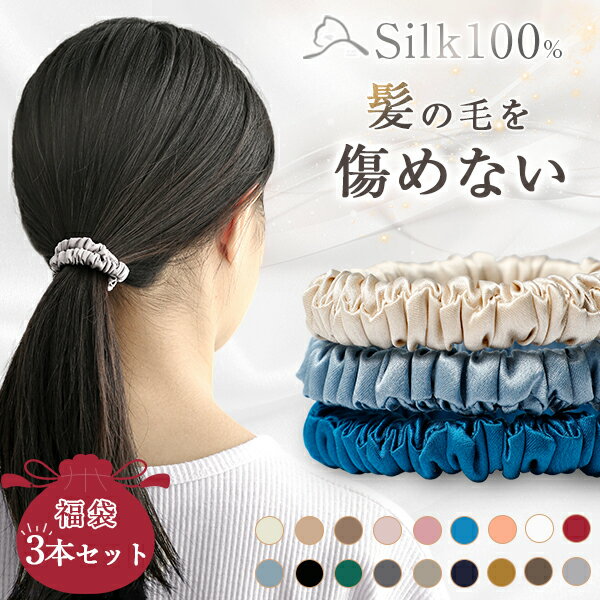 エルメス シュシュ ベッラ シルク100％　ヘアアクセサリー　髪留め　新品同様　美品 水色×ホワイト　r302　【中古】