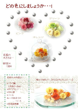 【送料無料】【母の日/ギフト可能】ブリザードブドフラワー作成キット ガラスドーム!!花工房「花あそび」