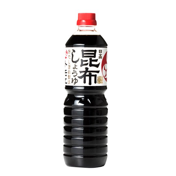 福山醸造 トモエ日高昆布しょうゆ 塩分カット 1L×3本セット