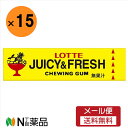 【メール便送料無料】ロッテ ジューシー&フレッシュガム 9枚×15個<ガム>