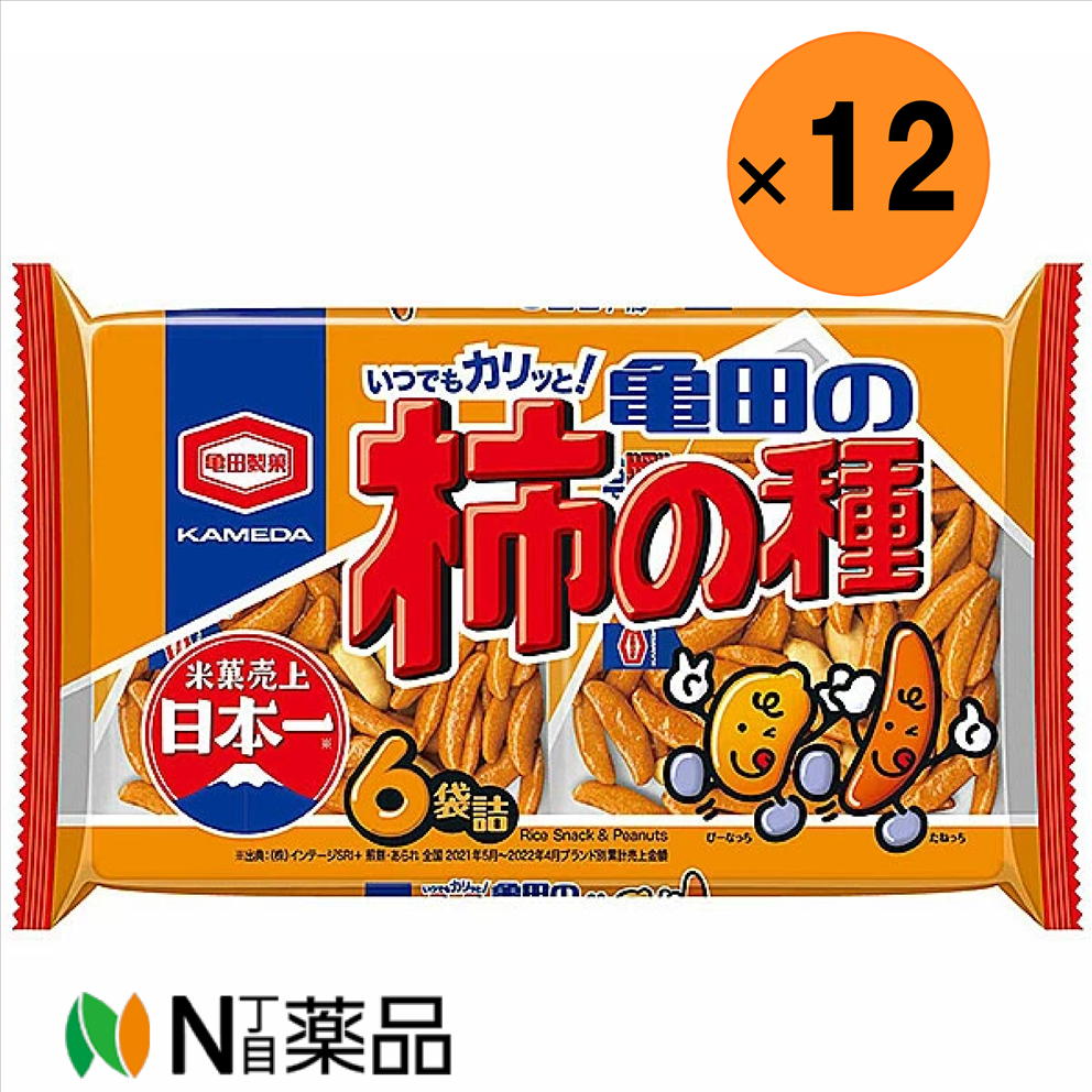 【送料無料】亀田製菓　亀田の柿の種6袋詰 180g×12個入り