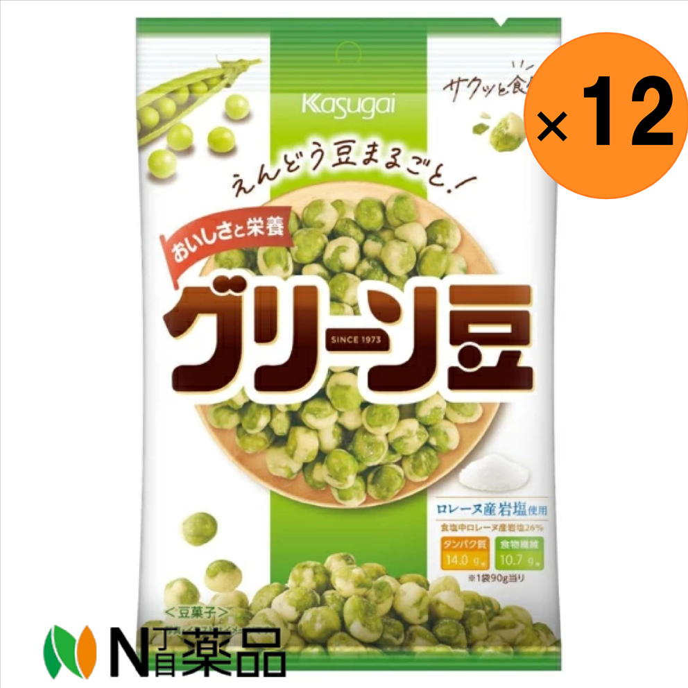 【送料無料】春日井 S グリーン豆 90g×12入 ＜おつまみ エンドウ豆 スナック＞