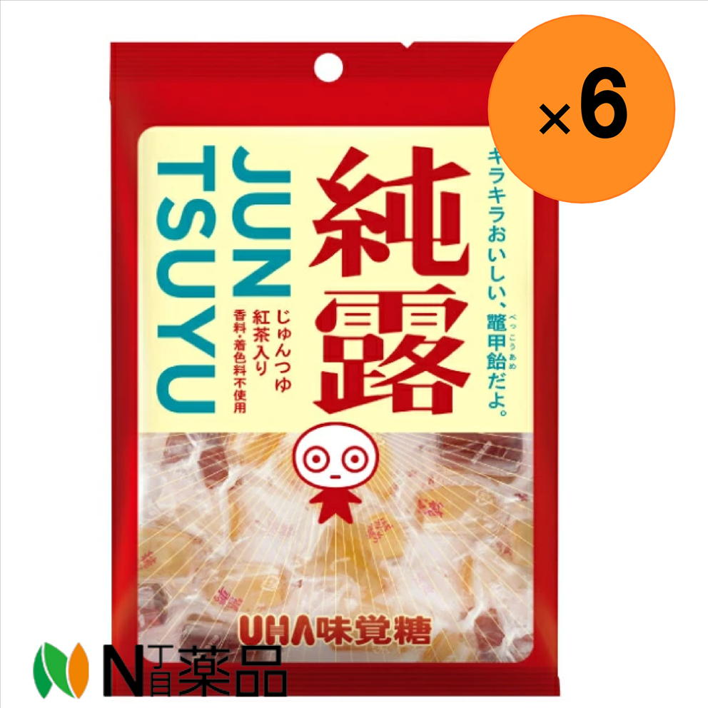 【送料無料】味覚糖 純露 じゅんつゆ 120g×4袋セット＜飴　キャンディ　べっこう飴　紅茶飴＞のサムネイル