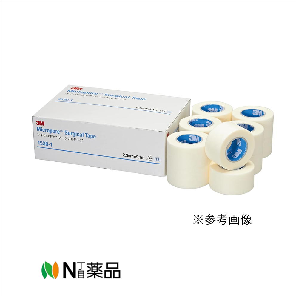 【送料無料】スリーエムジャパン マイクロポア 1530-0(12.5mm×9.1m)24巻＜サージカルテープ＞