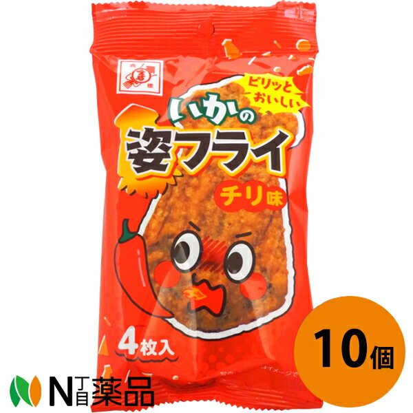 全珍 いかの姿フライ チリ味（チリいか） 4枚入り×10個セット【送料無料】