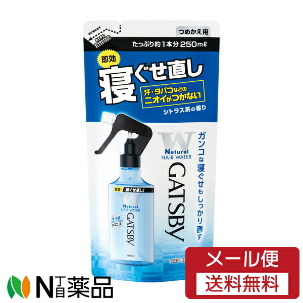 【メール便送料無料】マンダム GATSBY(ギャツビー) 寝ぐせ直しウォーター つめかえ用 (250ml) <汗、タバコなどのニオイがつかない 頑固な寝ぐせもし...