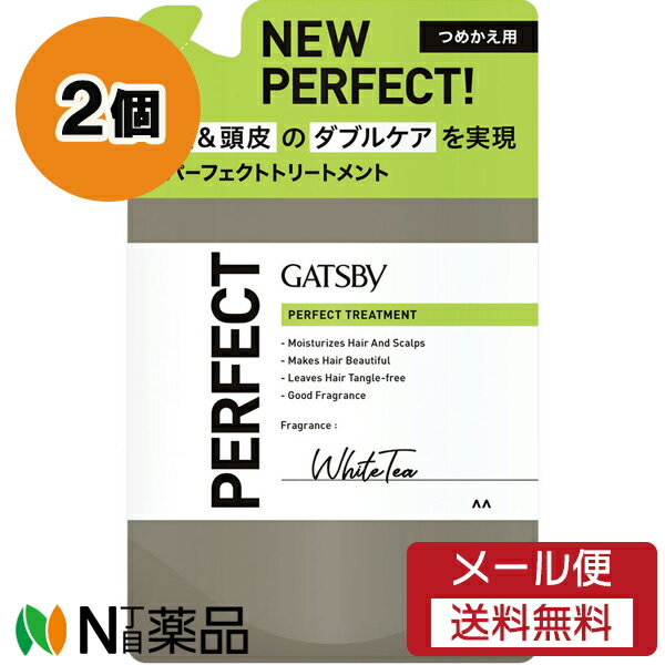 【メール便送料無料】マンダム GATSBY(ギャツビー) パーフェクトトリートメント つめかえ用 (300g) 2個セット ＜髪と頭皮のダブルケア＞