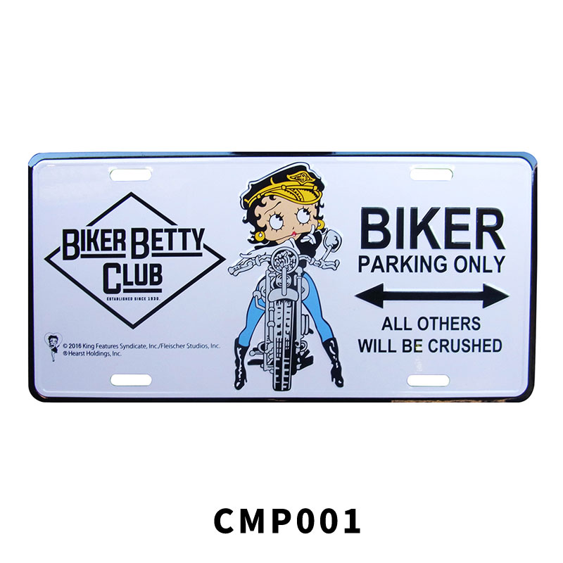 ベティちゃん ベティブープ Betty Boop ライセンスプレート ナンバープレート CM PLATE CMプレート CMP001 CMP008 インテリア 壁飾り アメリカン 雑貨 グッズ