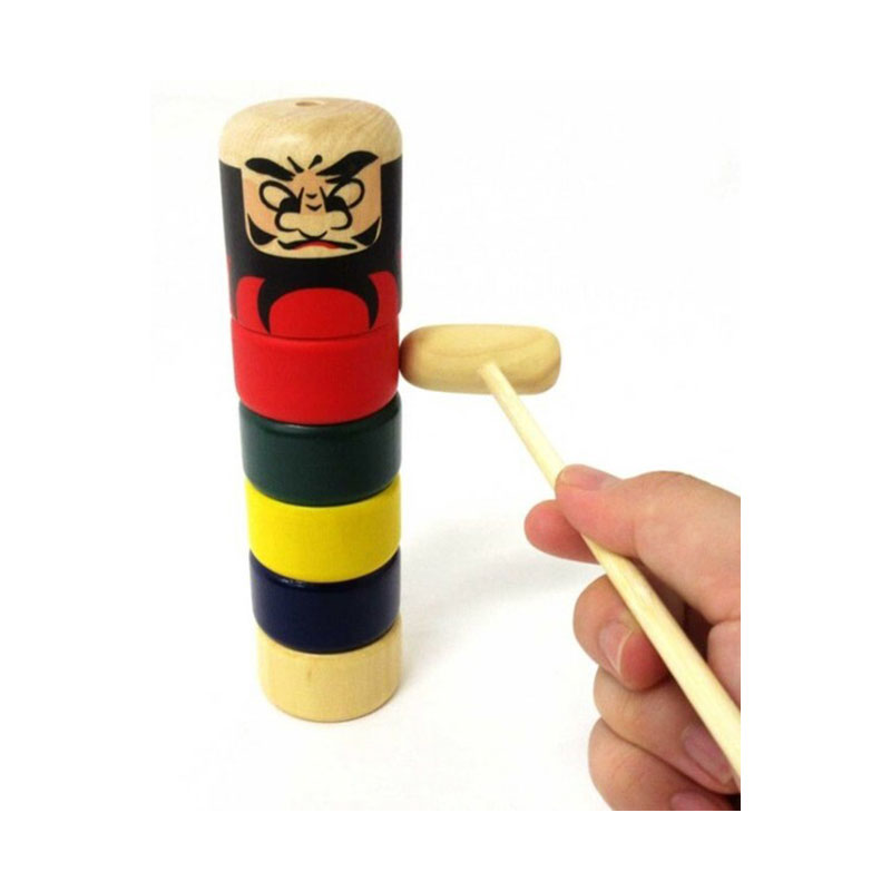 だるま落とし 木製 伝統的 おもちゃ ダルマ 木のおもちゃ 子供 キッズ 玩具 知育 子供 保育園 幼稚園 小学校 子供会 懐かしい 昭和 レトロ 和土産 和雑貨 雑貨 3