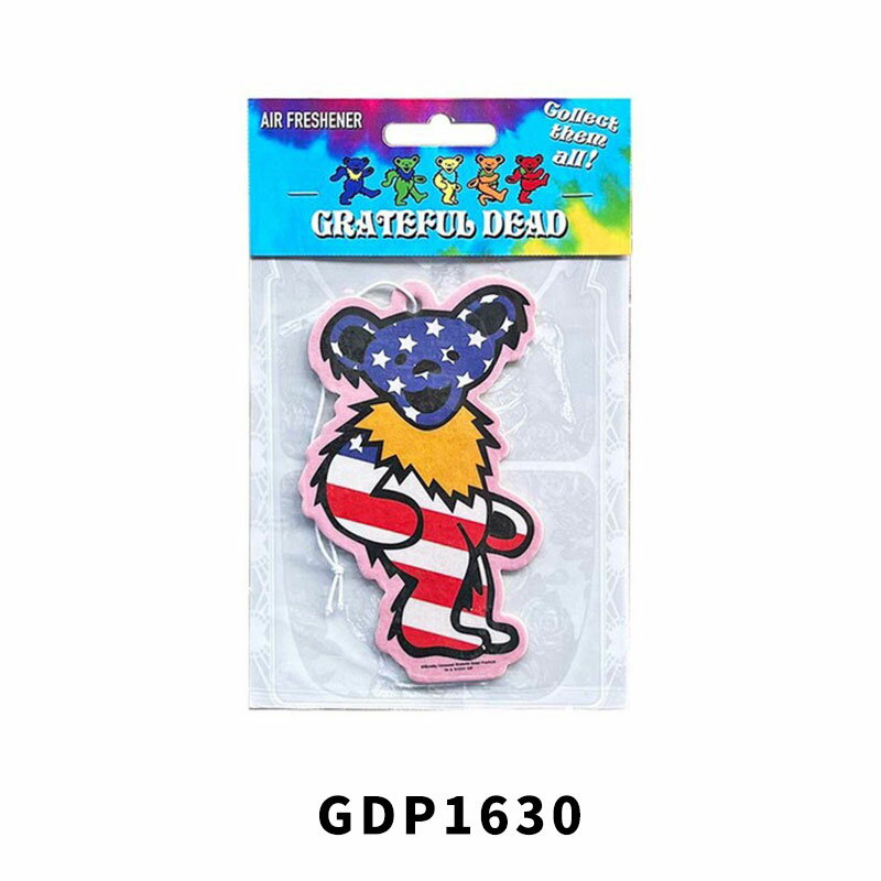 エアフレッシュナー AIR FRESHENER Dancing Bear ダンシングベア デッドベア Grateful Dead グレイトフル・デッド サイケなくま リビング 玄関 ガレージ 部屋 インテリア アメリカ ファッション アメリカン雑貨 小物 アメカジ グッズ 3