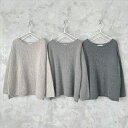 evam eva  アルパカウールプルオーバー レディース E223K173 stone gray