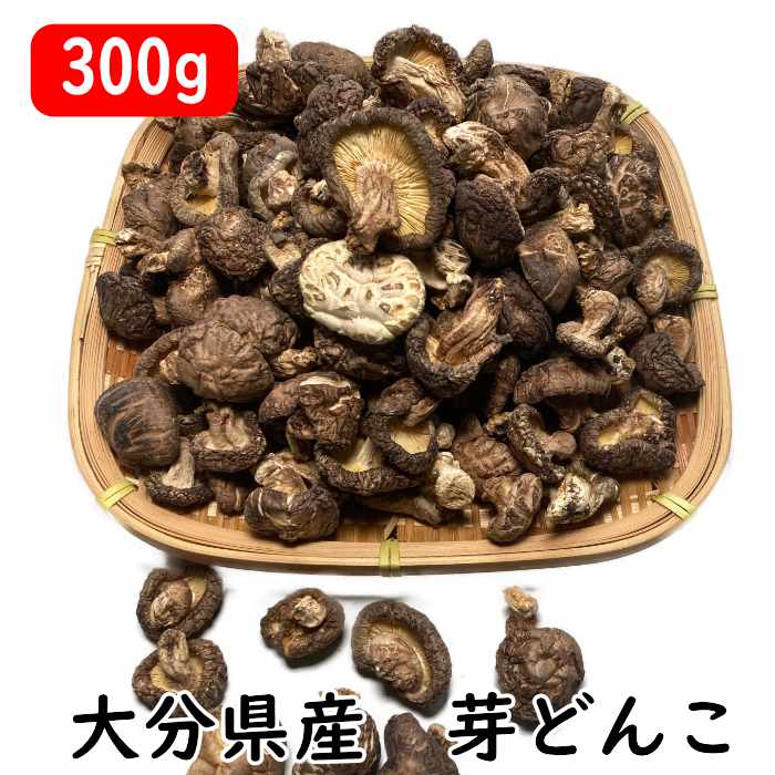 干し椎茸 大分県産 芽どんこ 300g 【新物 令和6年秋春子】 国産 干ししいたけ しいたけ 椎茸 原木 原木栽培 乾燥椎茸 乾燥しいたけ 訳あり 大容量 肉厚 小粒 業務用 大容量 一口サイズ 