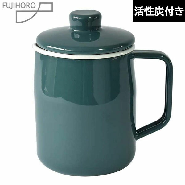 富士ホーロー　フィルトプラス（0.8L） オイルポット　スモークブルー　OPF-0.8L・SB （活性炭カートリ..