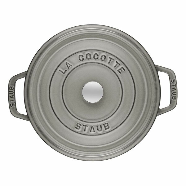 【日本正規品】 ストウブ（staub） ピコ・ココット ラウンド　22cm　グレー　40509-307　【送料無料】