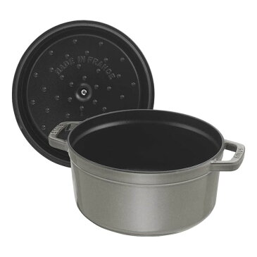 【日本正規品】 ストウブ(staub) ピコ・ココット ラウンド 22cm グレー 40509-307 【送料無料】