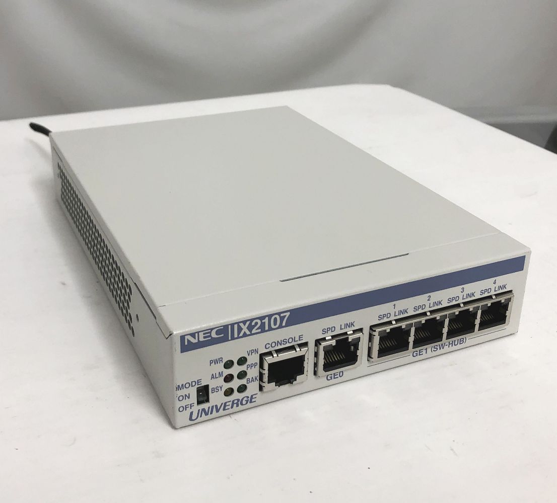 NEC IX2107 UNIVERGE 超小型VPN対応 高速アクセスルータ 初期化済み 即日発送【送料無料】【30日保証】