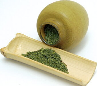 【のし】【ギフト】【お歳暮・お中元】◆なべしま銘茶飛騨名産陶磁器渋草焼【深蒸し壺茶結の樹】深蒸し茶100g入り◆